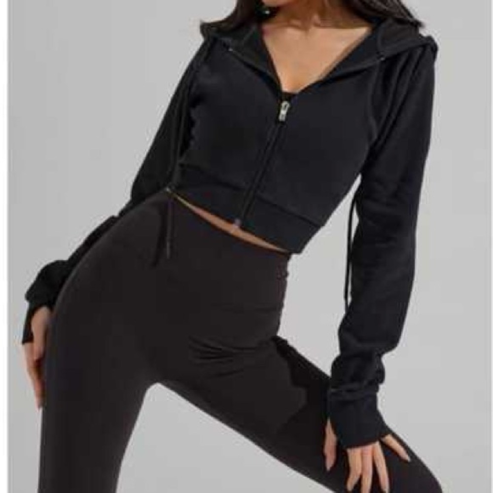 Buffbunny Cloud Zip Crop Hoodie